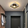 Plafondverlichting Moderne LED voor hal Entree balkon ronde zwart / goud vorm ijzeren verlichting druppel Plafonnier Luminaria