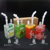 Hitman Dab Rig Bong Hookah Juice Box Rig 7.8 인치 화려한 오일 리그 주스 주스 상자 사각형 비이커 헤드 유리 봉 유리 유리 오일 버너 파이프 가장 저렴한 흡연