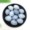 Dekoratif Nesneler Figürinler 1 ADET 30-60mm Doğal Cilalı Mavi Celestit Kristal Yumurta Şekilli Taş Numune Şifa Dekor Taşlar ve Minera