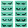 3D False Eyelashes With Mascara Brushes Faux Mink Lash 10 Styles Dramatic Thick Natural Long Lashes Wispy Fluffy Eye Makeup Wholes4856241
