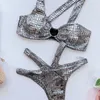 Najnowszy Sexy Bikini 2021 Snake Women Beach Set Prestiżowy Design Swimwear Sexi Kobieta Swimsuit Kąpiel