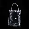 PCV Plastic Gift Wrap Torby z uchwytami Opakowania wina Clear Torebag Party Favor Torba Moda PP Przycisk