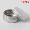 10st Packaging Flaskor Balm Nail Art Kosmetisk Cream Make Up Pot Lip Jar Tin Case Container billig