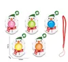 Christmas Pattern Keychain Finger Bubble Music Push Bubble Fidget Sensory Toy Cartoon Panda Frog Animal Handle Decompression Toys