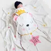 2021 two layers of bamboo fiber baby blanket in summer soft breathable baby wrap cartoon unicorn childrens bath towel ice rug