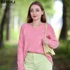 Basic Thick Loose v-neck oversize Sweater Pullover Women Autumn winter Casual long Sleeve Sweater For women Chic Jumpers top 210918