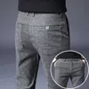 Men's Plaid Pants Mens Four Seasons Business Trousers Men's Clothing Straight Casual Harem Pants 210723