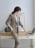 Abiti da donna Blazer Abiti da lavoro formali da donna con giacche e pantaloni a tubino Stili uniformi Abbigliamento da lavoro da ufficio da donna Pantaloni da tailleur femminile