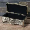 2022 Vintage emaljerad rektangul￤r samlarobjekt smycken Trinka Box For Women Rose Flower Storage Boxes Organizer Keepsake Gift Case