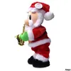 Twisting Dancing Santa Claus 30cm poupée électrique cadeau de Noël enfants décoration de la maison Navidad para el hogar année de Noël 211019