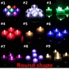 LED Tea Light Festival Décor Éclairage IP65 Étanche Floral Rond Multi Couleurs Lumières Submersibles À Piles Bougie Lampe pour Fête De Mariage