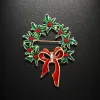 9 Pieces Christmas Brooch Pin Set Rhinestone Crystal Snowman Bells Trees Jewelry Pins