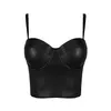 Mode Sexy PU Cuir Bralet Femmes Club Bra Cropped Top Bustier Camis 3 couleurs S-XL 210527