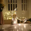 Stringhe di luci decorative natalizie sospese a LED per interni su vetro Santa Elk Fairy Navidad Kerst