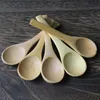 Mini Natural Wooden Soup Wine Coffee Ice Cream Spoons Durable Wedding Party Home Kitchen Dining Tools