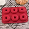 Silikon donut mögel bakning panna diy donuts mögel tillverkare nonstick silikon kakform för donuts bagels bakverk bakverktyg2389932