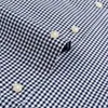 Men's Standard-Fit Longa-manga Casual Checked Camisas Single Patch Botão Botão-Down Collar Confortável 100% Algodão Gingham Camisa