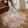long pink bridal veil