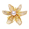 2019 nuovo spilla naturale perla d'acqua dolce opaco placcato oro brooch di alta qualità regali gioielli finiti all'ingrosso