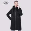 CEPRYS sprężyna jesień damska kurtka dorywcza cienka żeńska pikowana płaszcz z kapturem x-long odzież 6xl parki wiatroodporna wierzchnia 211008