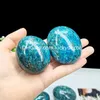 Natural Apatite Crystal Pocket Palm Stone Arts Massage Therapy Polished Blue Mineral Reiki Irregular Healing Quartz Energy Worry Stones Fengshui Home Decoration