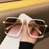 선글라스 선글라스 여성 고급 스퀘어 남성 대형 흰 차 원래 브랜드 디자인 태양 안경 여성 패션 쉐이드 안경