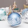 2430pcs de Natal de Natal decoração de bola pendurada Bolas de adorno malha transparente 6cm Ornamento Y201020