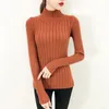 Maglione dolcevita bianco e camicia semi-piccola fresca femminile corta spessa sottile attillata a maniche lunghe lavorata a maglia T200101