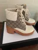 Luxury Designer Casual Shoes Trip Lug Sole Combat Boot Ankle Boot with Sylvie Web with Original Box