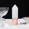 4 in 1 Natural Crystal Essential Oil Arts Bottle Massage Rolling Eye Cream Scraping Beauty Parfum Flessen met geschenkdoos