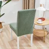 Dining Chair Cover Check Polar Fleece Slipcover Protector Case Stretch voor Keuken Stoelen Seat Hotel Banquet Elastic Wll695