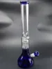 Blue Color Glass Water Bongs voor Oil DAB RIGS Hookah met kommen filter roken accessoires