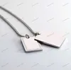 10 Style Unisex Necklace 316L Titanium steel Engraved Letter 18K Plated Gold Necklaces With Single Heart Punk Pendant272j