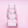 Square Crystal Glass Gasket False Eyelash Stand Glue Pad Glues Holder Eyelashes Adhesive Pallet Paste Makeup Tool