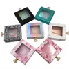 25mm False Eyelashes Packaging Box Crystal handle Lash Boxes Fake 3d Mink Lashes Glitter Case empty