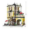 I lager Tea House Modell Byggstenar Stad Street View Jiestar 89124 2985pcs Art Brick Kids Christmas Toys Födelsedaggåvor för barn