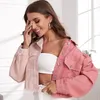 Женские куртки Женская женская джинсовая куртка 2022 Осень Прекрасная розовая сплайдация