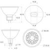 Lampadine LED MR16 15LED 5050SMD Bi-Pin Lampada LED LED 24 V 12V BARCA LUCE LUCE CALDA NATURALE Bianco Elevato CRI 30W equivalenza