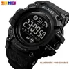 Skmei Imperméable Montre Numérique Hommes Calorie Moniteur de fréquence cardiaque Hommes Montre-Bracelet LED Homme Heure d'horloge avec Batteryreloj HOMBRE 1643 Q0524