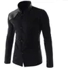 Men's Suits & Blazers 2022 PU Stitching Suit Jacket Autumn And Winter Color Matching Casual Blazer 5 Colors Plus Size Men