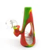 Bong in silicone narghilè shisha Percolatori dab rig pipa da fumo Tubi d'acqua dritti rimovibili Bong da fumo con banger al quarzo