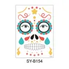 2023 Waterproof Sweat Halloween Party Supplies Masquerade Funny Makeup Temporary Sticker Face Tattoo Stickers