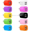 Caricabatterie doppio USB colorato veloce 2.1A Adattatore per spina caricatore da muro per casa US Ac per iPhone 11 12 13 14 15 Telefono Android Samsung Htc