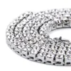 Mens Diamond Iced Out Tennis Gold Chain Halsband Fashion Hip Hop smycken Halsband 3mm 4mm 5mm2922555