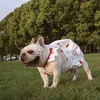 Pet summer lotus leaf lace dress skirt bucket Schnauzer small medium-sized dogs and cats clothes Pagoda strawberry printing
