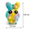 Fidget Toys Rabbit Push Bubble Allevia lo stress Spremere Antistress Easter Bunny Gift per Boy Girl Bambini Adulti Decompression Vent Silicone