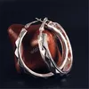 women's Big ear ring Charm ear Hoop Huggie Jewelry gift circle circular Raised rectangular block Earrings