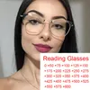 Lunettes de soleil Lunes de blocage de lumière bleu unique pour femmes Prescription Reading Metal Cateye Luxury Designer Eaux-lunettes Fashion Shade2733928