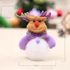 Bonito LED Snowman Deer Bear Decoração de Natal Flash Luminous Iluminado Papai Noel enfeites para árvore de Natal e presentes de decoração de Natal