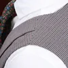 Men's Vests Houndstooth Suit Vest Double-breasted Lapel Jacket Slim Fit Business Sleeveless Steampunk Waistcoat